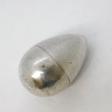 George III Sterling Silver Crested Egg Form Piercing Box Antique c1790