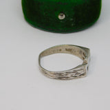 Sterling Silver "ME" Textured Band Ring Vintage c1970 Size O