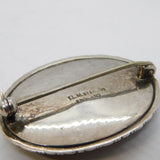 TLM Sterling Silver Morpho Butterfly Wing Island Brooch Antique c1930s