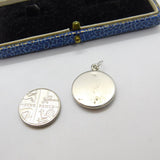 Sterling Silver Geneva UN Palace Coin Charm Pendant Vintage c1970