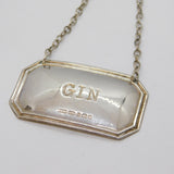 Sterling Silver Gin Decanter Label Vintage 2002 Birmingham