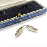 Sterling Silver Pair of Dutch Clog Shoes Charm Pendant Vintage c1970