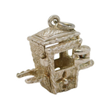 Sterling Silver Sedan Chair Charm Pendant Vintage c1970