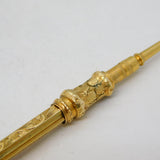 Victorian 10ct Yellow Gold Cased Amethyst Set Propelling Pencil Antique c1880s