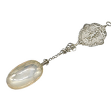 19th Century Large Dutch Sterling Silver Marriage Spoon Antique c1860s