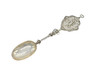 19th Century Large Dutch Sterling Silver Marriage Spoon Antique c1860s