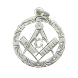 20th Century Sterling Silver Masonic Interest Fob Pendant Antique c1930s