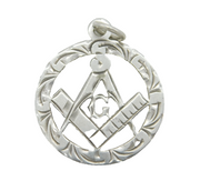 20th Century Sterling Silver Masonic Interest Fob Pendant Antique c1930s