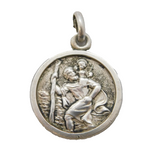 Sterling Silver St Christopher Travel Charm Pendant Vintage c1970s