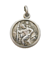 Sterling Silver St Christopher Travel Charm Pendant Vintage c1970s