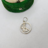 Sterling Silver Aquarius Charm Pendant Vintage c1970