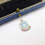 Sterling Silver & Enamel Isle of Wight Charm Pendant Vintage c1970