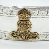 Victorian Sterling Silver Anglo-Indian Officers Military Crossbelt Antique 1898
