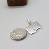 Sterling Silver Enamel USA Flag Charm Pendant Vintage c1970