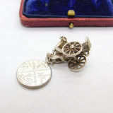 Sterling Silver Carriage and Butler Charm Pendant Vintage c1970