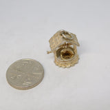 Sterling Silver Good Luck Wishing Well Charm Pendant Vintage c1970