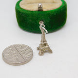 Sterling Silver Eiffel Tower Charm Pendant Vintage c1970