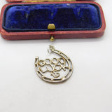 Sterling Silver 18th Birthday Good Luck Horseshoe Charm Pendant Vintage c1970