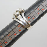 Sterling Silver Modern Multi Crystal Set Split BandRing Vintage c1970 Size K 1/2