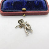 Sterling Silver Worker in the Field Charm Pendant Vintage c1970
