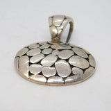 Sterling Silver Pebble Style Drop Charm Pendant Vintage c1970s