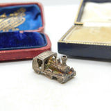 Sterling Silver Steam Train Engine Charm Pendant Vintage c1970