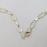 Studio Jewellery Sterling Silver Modernist Chain Necklace Vintage c1980s
