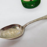 Victorian Silver Plated Worlds Fair Souvenir Teaspoon Antique c1895