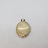 Sterling Silver Foliage Design Oval Locket Charm Pendant Vintage c1970