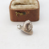 Sterling Silver Police Helmet Charm Pendant Vintage c1970