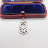 Sterling Silver Celtic Drop Charm Pendant Vintage c1970