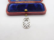 Sterling Silver Celtic Drop Charm Pendant Vintage c1970