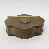 Victorian Old Sheffield Plated Farthing Coin Set Snuff Box Antique c1850