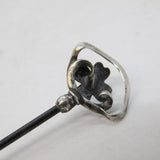 Charles Horner Sterling Silver & Enamel Floral Hat Pin Antique c1910s