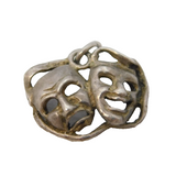 Sterling Silver Theatrical Masks Charm Pendant Vintage c1970