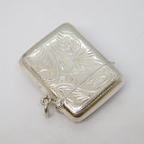 Art Deco Sterling Silver & Enamel Golfing Vesta Case Antique c1930