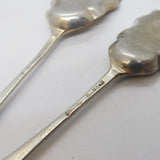 George III Pair of Sterling Silver Salt Shovel Spoon Antique c1760 London