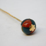 Scottish Victorian 12ct Gold, Agate, Bloodstone Set Ball Stick Pin Antique