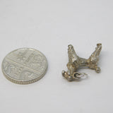 Sterling Silver Poodle Dog Charm Pendant Vintage c1970