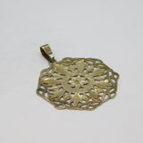 Sterling Silver Cutwork Mandala Style Large Pendant Vintage 1973 Birmingham