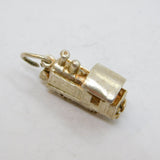 Sterling Silver NUVO Opening Steam Locomotive Charm Pendant Vintage c1970s