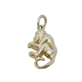 Sterling Silver Monkey Charm Pendant Vintage c1970