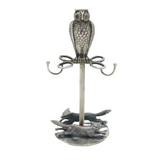 19th Century Sterling Silver Owl & Fox Form Jewellery Stand Antique c1890s