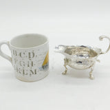 George II Sterling Silver Swan Pattern Sauce Boat Antique 1743 London