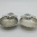 Scottish Pair of Sterling Silver Queen Victoria Jubilee Butter Dishes Antique