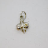 Sterling Silver Spinel & Freshwater Pearl Floral Charm Pendant Vintage c1970s