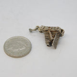 Sterling Silver Traditional Opening Camera Charm Pendant Vintage c1970s