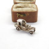 Sterling Silver Motor Car Traditional Charm Pendant Vintage c1970
