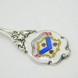 Edwardian Sterling Silver Enamel 'Shakespeare's Birthplace' Spoon Antique