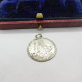 Sterling Silver St Christopher Charm Pendant Vintage c1970
